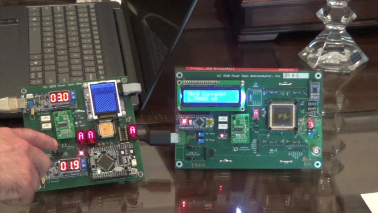 LPP evaluation boards on a desk